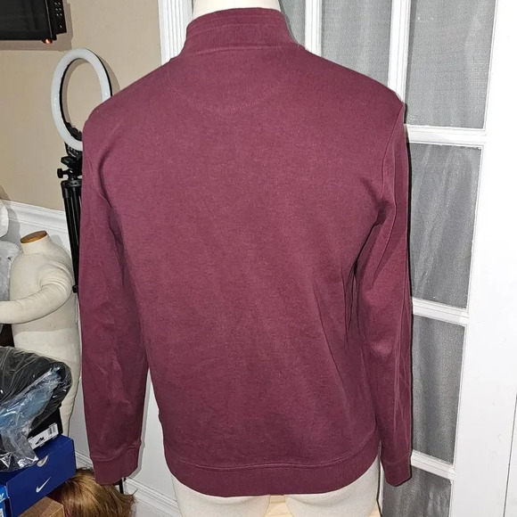 Ted Baker London Mens Burgundy 1/4 Zip Pullover Sweater 4‎ Large - Picture 2 of 5